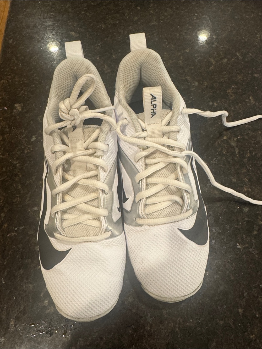 Kids White Athletic Cleats Fastflex